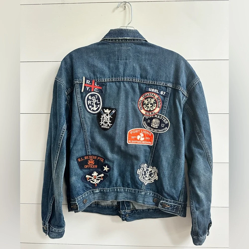 Polo Ralph Lauren Women’s Denim Trucker Nautical Patch Jacket - Picture 4 of 5